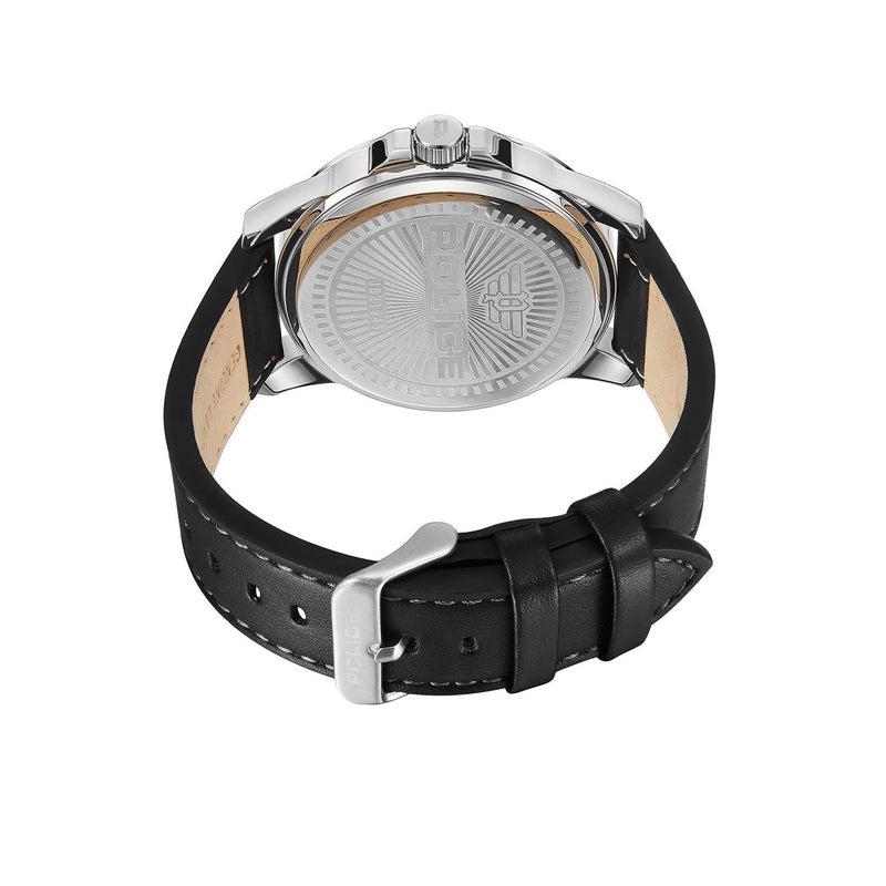 Police Gents Cliff Black Leather Strap