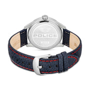 Police Gents Grille Blue Leather Strap