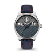 Police Gents Grille Blue Leather Strap