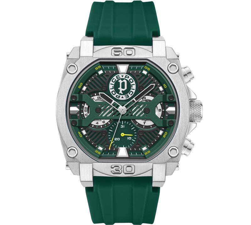 Police Norwood Watch - Green, Silver