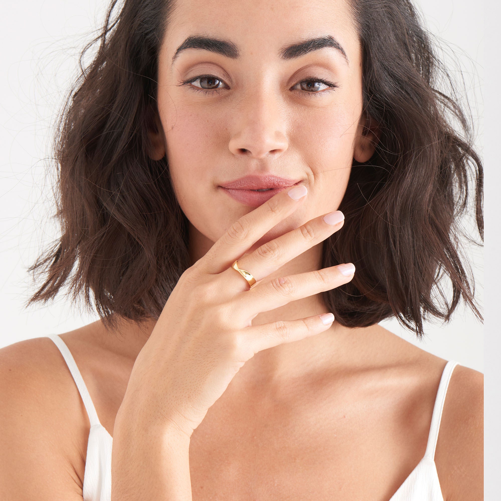 Ania Haie Adjustable Yellow Gold Ring Adjustable Size 5.5-8.5