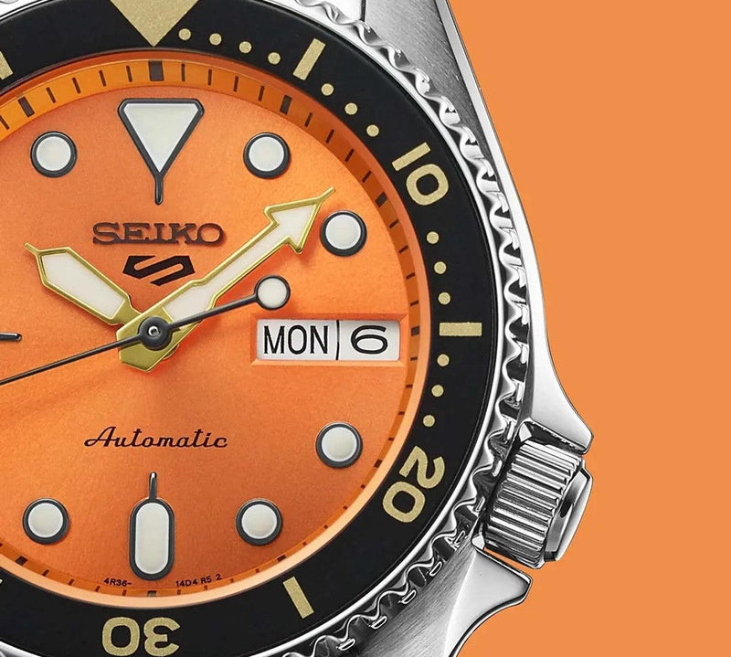 Seiko 5 Sports SKX Midi Orange Watch - SRPK35K1