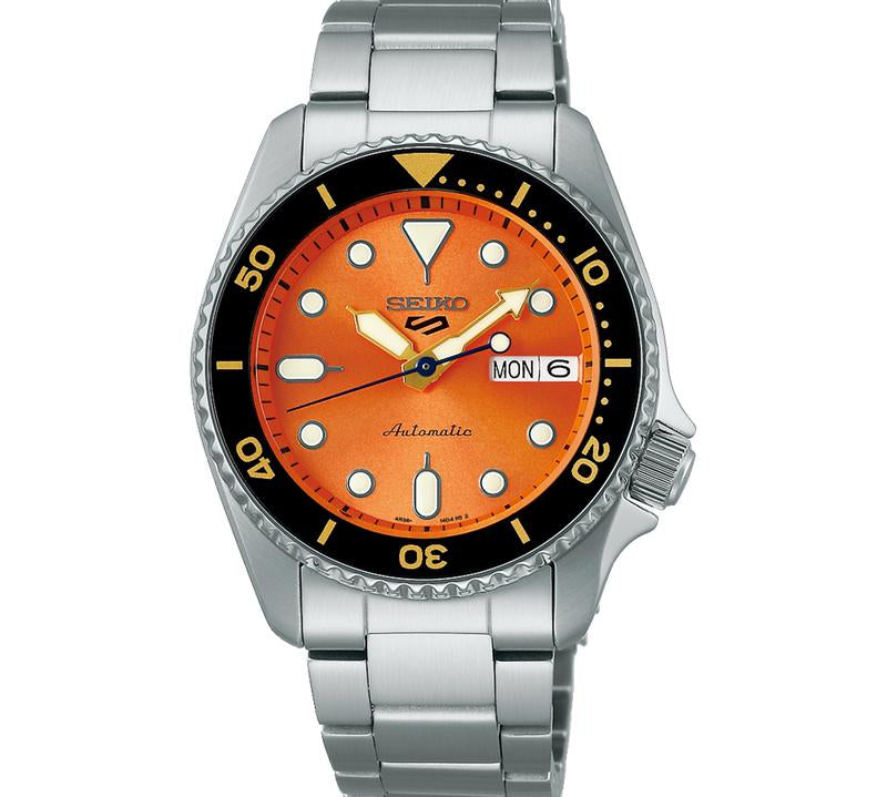 Seiko 5 Sports SKX Midi Orange Watch - SRPK35K1