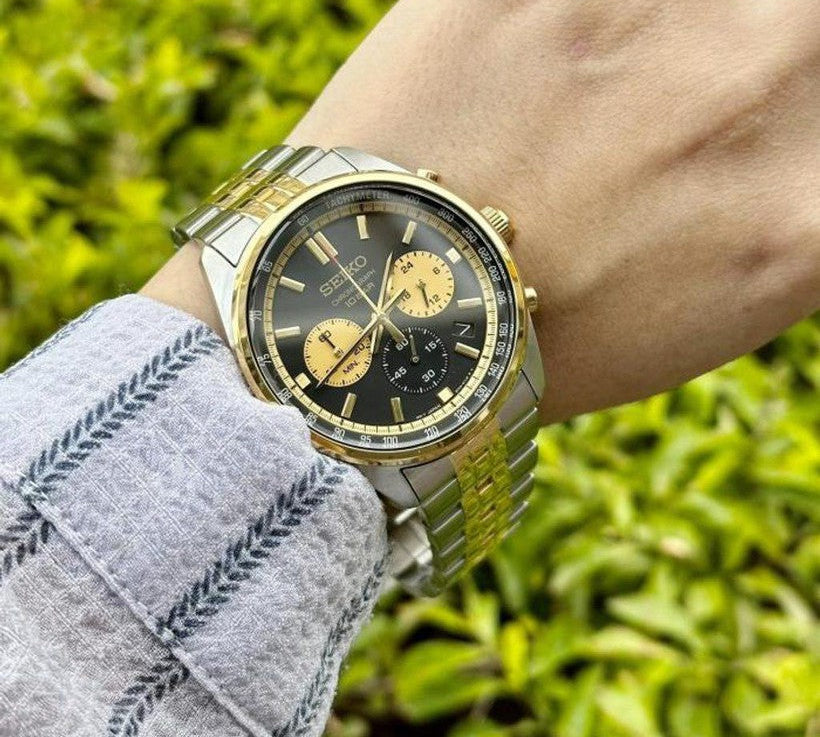Seiko Two-Tone Sport Chronograph Watch - SSB430P1