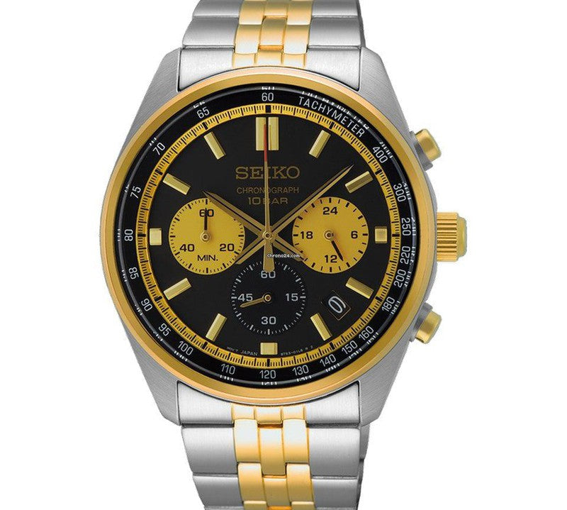Seiko Two-Tone Sport Chronograph Watch - SSB430P1
