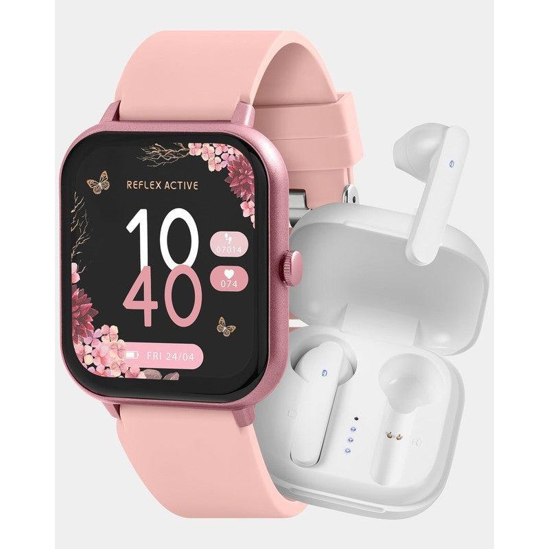 Series 17 Reflex Active Pink Smart Watch & True Wireless Sound Earbud Set