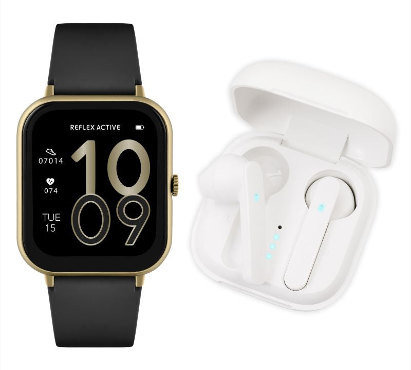 Series 23 Reflex Active Black Smart Watch & True Wireless Sound Earbud Set