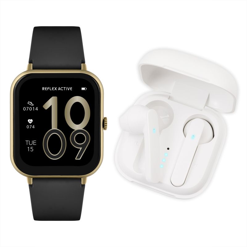 Series 23 Reflex Active Black Smart Watch & True Wireless Sound Earbud Set