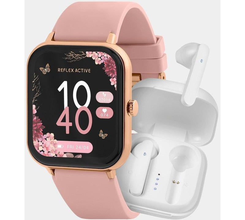 Series 23 Reflex Active Pink Smart Watch & True Wireless Sound Earbud Set