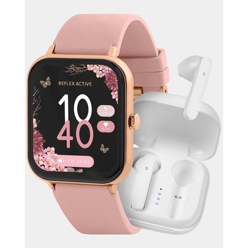 Series 23 Reflex Active Pink Smart Watch & True Wireless Sound Earbud Set