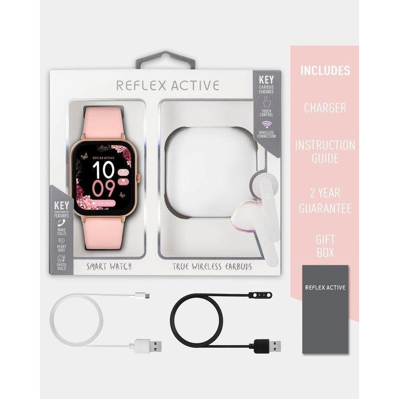Series 23 Reflex Active Pink Smart Watch & True Wireless Sound Earbud Set