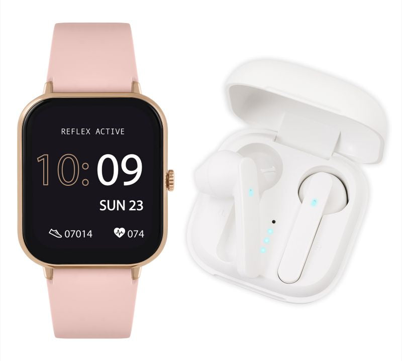 Series 23 Reflex Active Pink Smart Watch & True Wireless Sound Earbud Set
