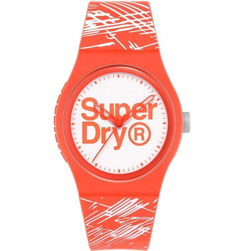 Superdry Urban Etch Coral Silicone Strap