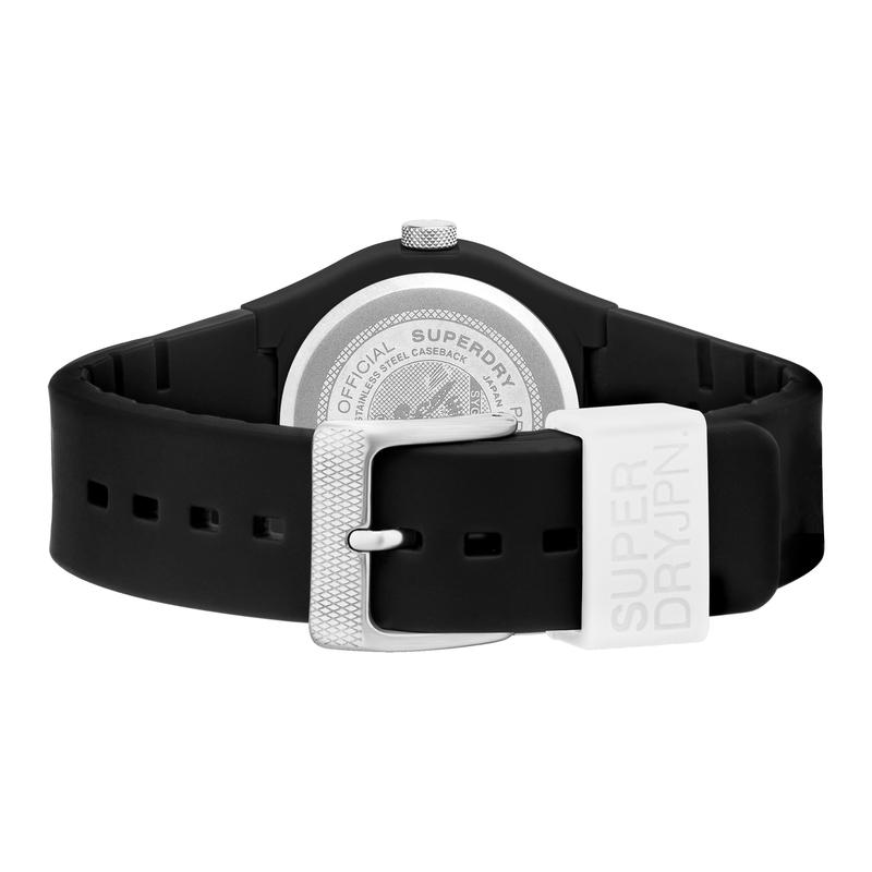 Superdry Urban Original Black Silicone Strap