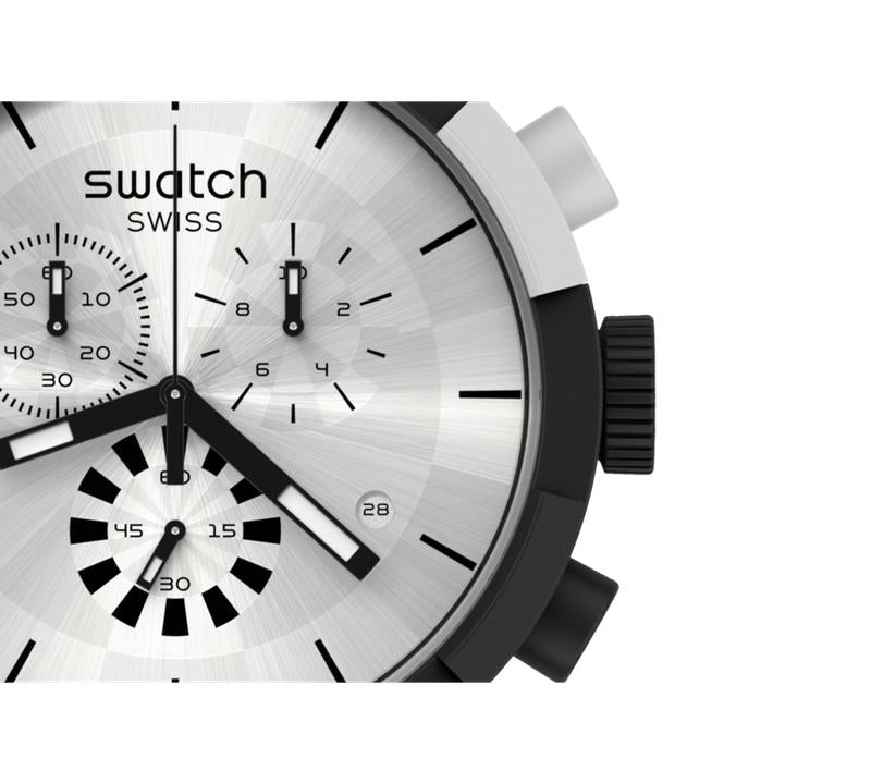Swatch CHEQUERED SILVER Watch SB02B404