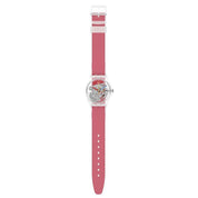 Swatch CLEARLY RED STRIPED Watch GE292