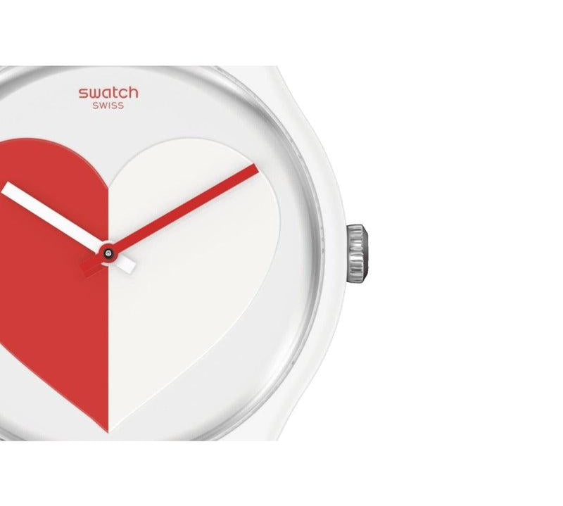 Swatch HALF <3 RED Watch SO29Z113