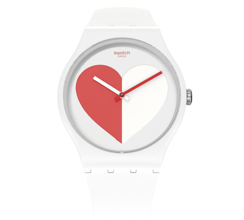 Swatch HALF <3 RED Watch SO29Z113