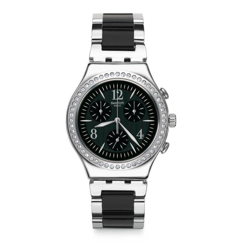 Swatch Made In Black Chronograph Watch