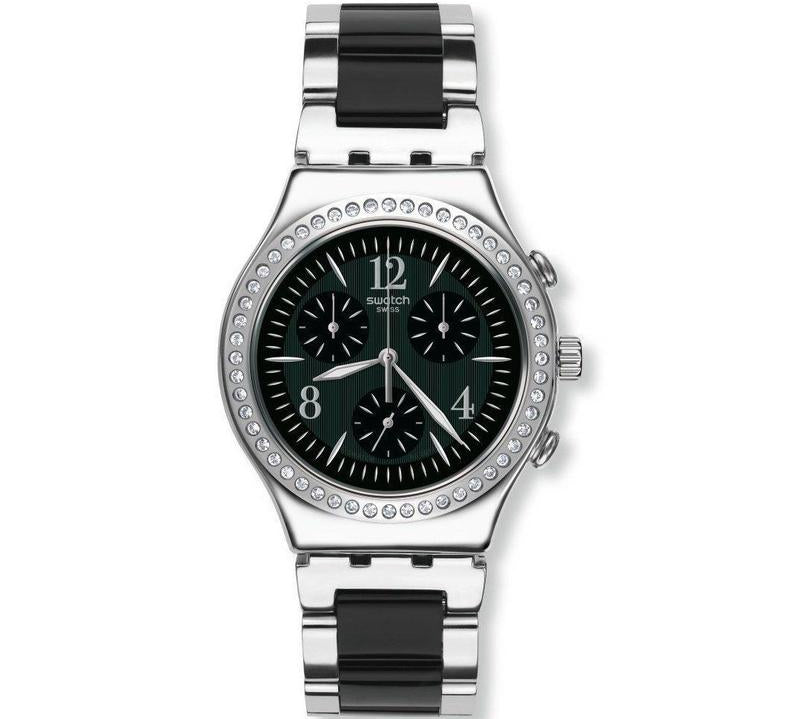 Swatch Made In Black Chronograph Watch