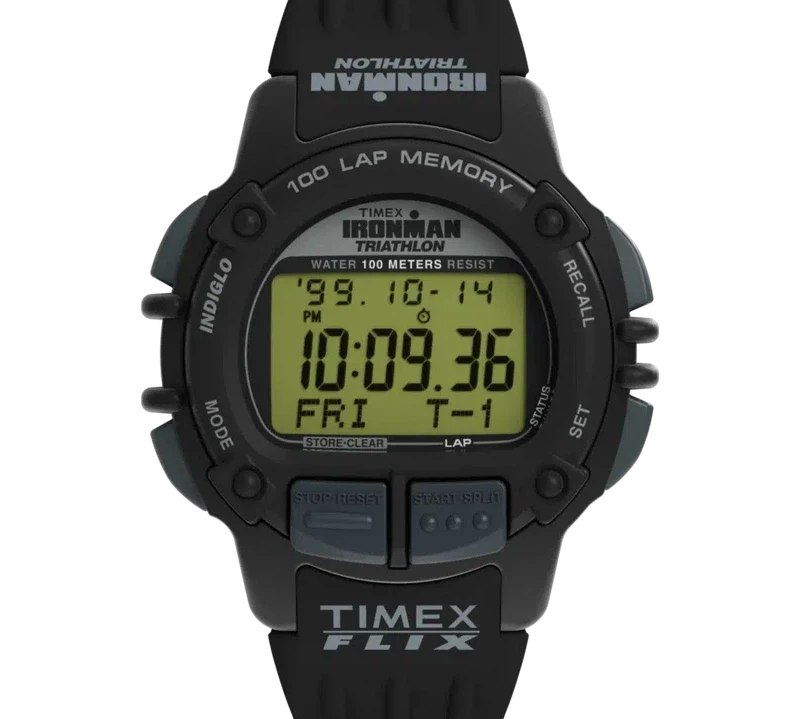 TIMEX IRONMAN Flix 100 Lap 42mm PU Strap Watch