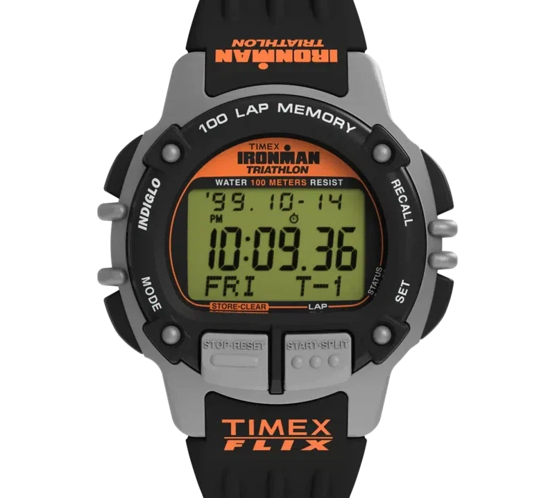 TIMEX IRONMAN Flix 100 Lap 42mm PU Strap Watch