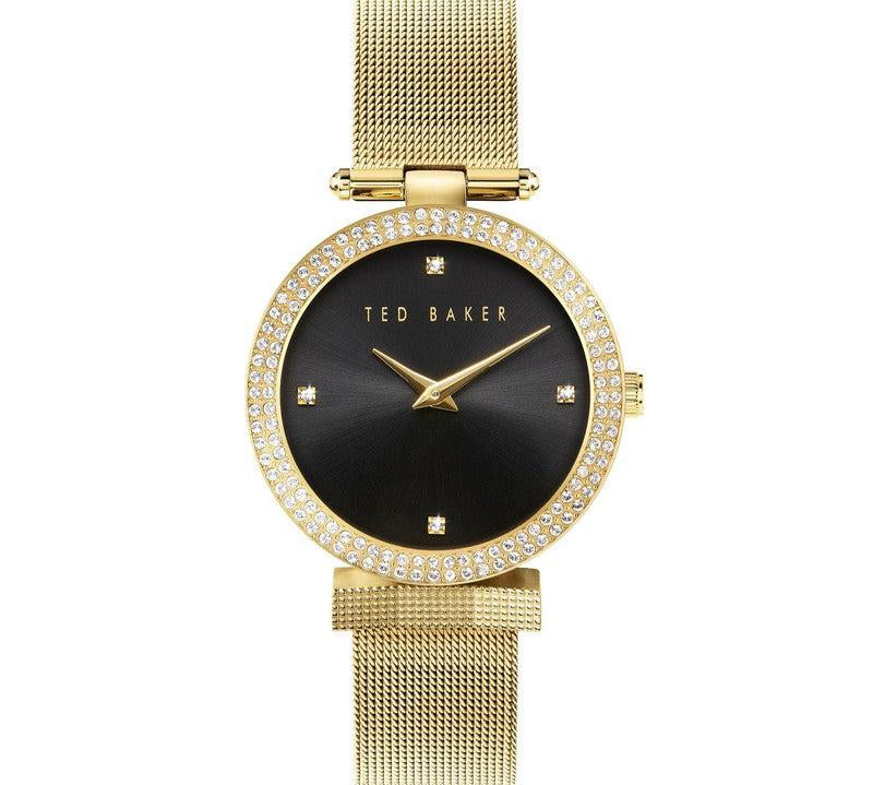 Ted Baker Bow Mesh Yellow-Gold Tone watch