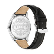 Ted Baker Leytonn Brogue Gents Stainless Steel Black Leather Strap