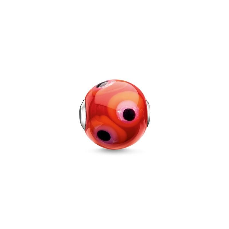 BEAD GLASS BEAD RED, BLACK, HOT PINK, ORANGE