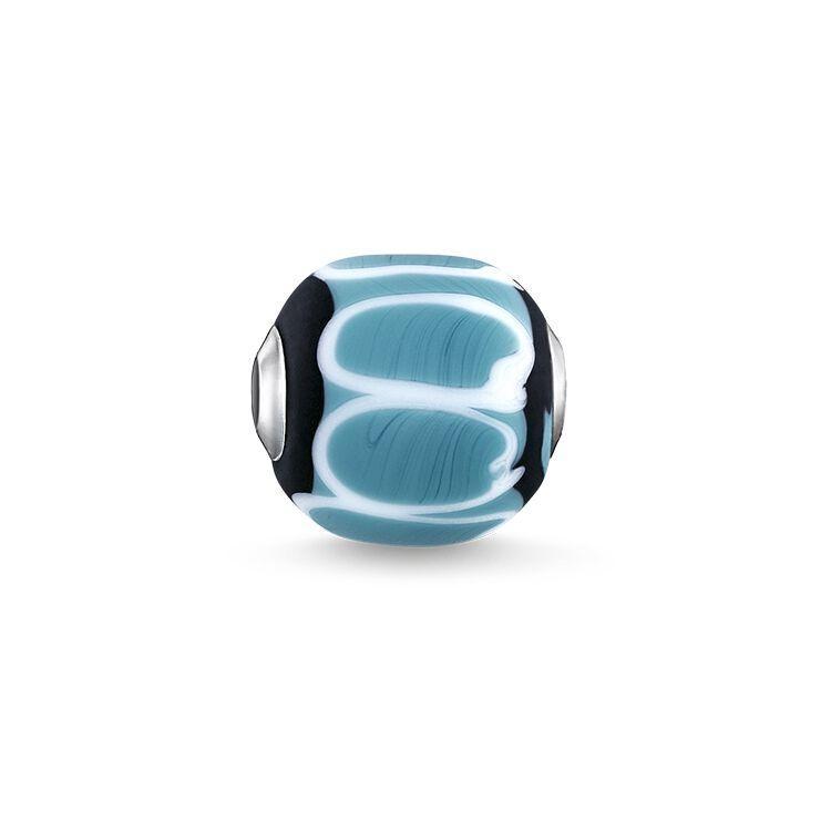 BEAD GLASS BEAD TURQUOISE, BLACK, WHITE