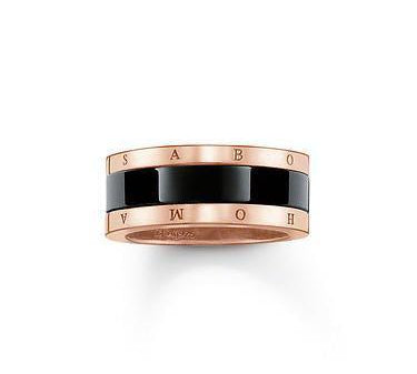 Thomas Sabo Band ring black ceramic women ring