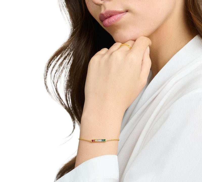 Thomas Sabo Bracelet Colourful Stones Gold