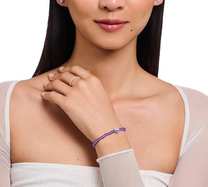 Thomas Sabo Bracelet with Imitation Amethyst Bead Silver