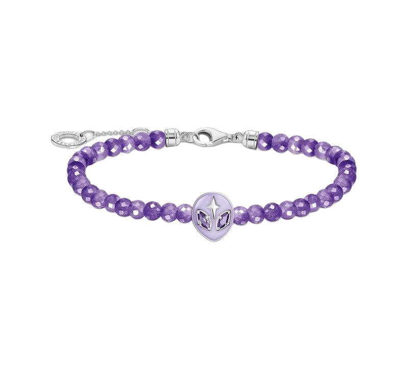 Thomas Sabo Bracelet with Imitation Amethyst Bead Silver