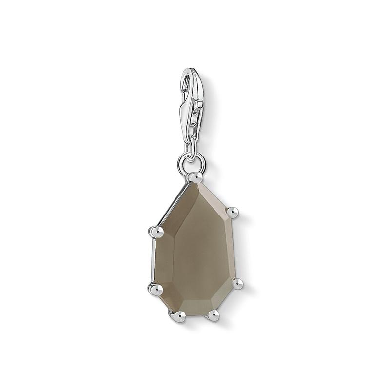 CHARM PENDANT BROWN STONE