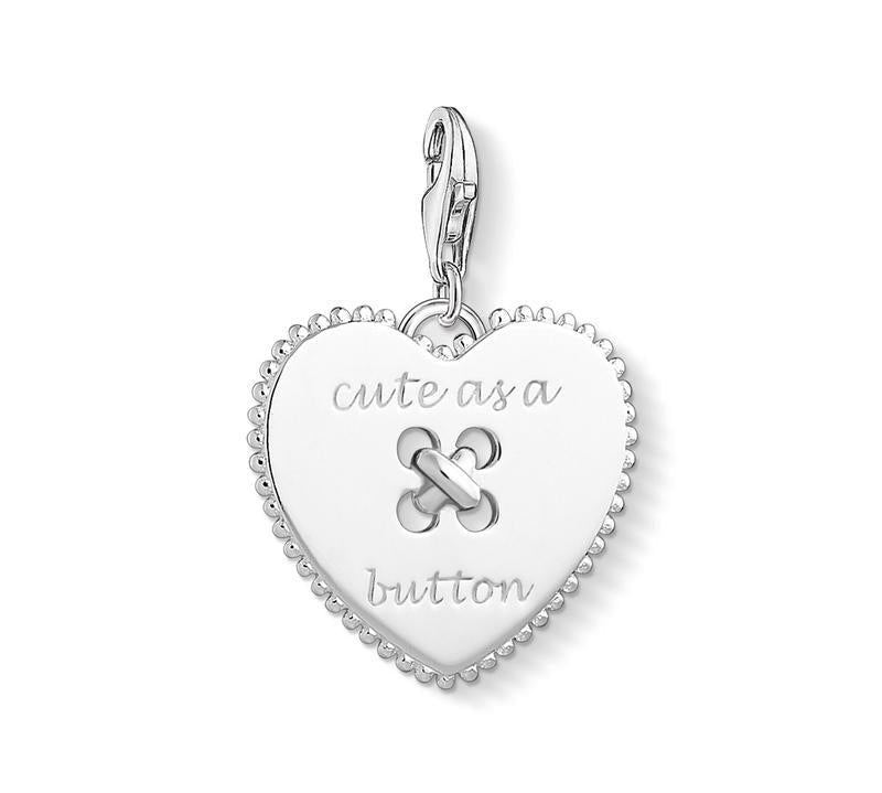 Thomas Sabo CHARM PENDANT HEART - CUTE AS A BUTTON
