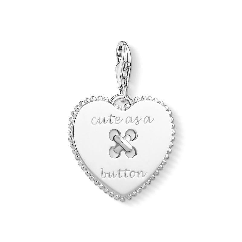 Thomas Sabo CHARM PENDANT HEART - CUTE AS A BUTTON