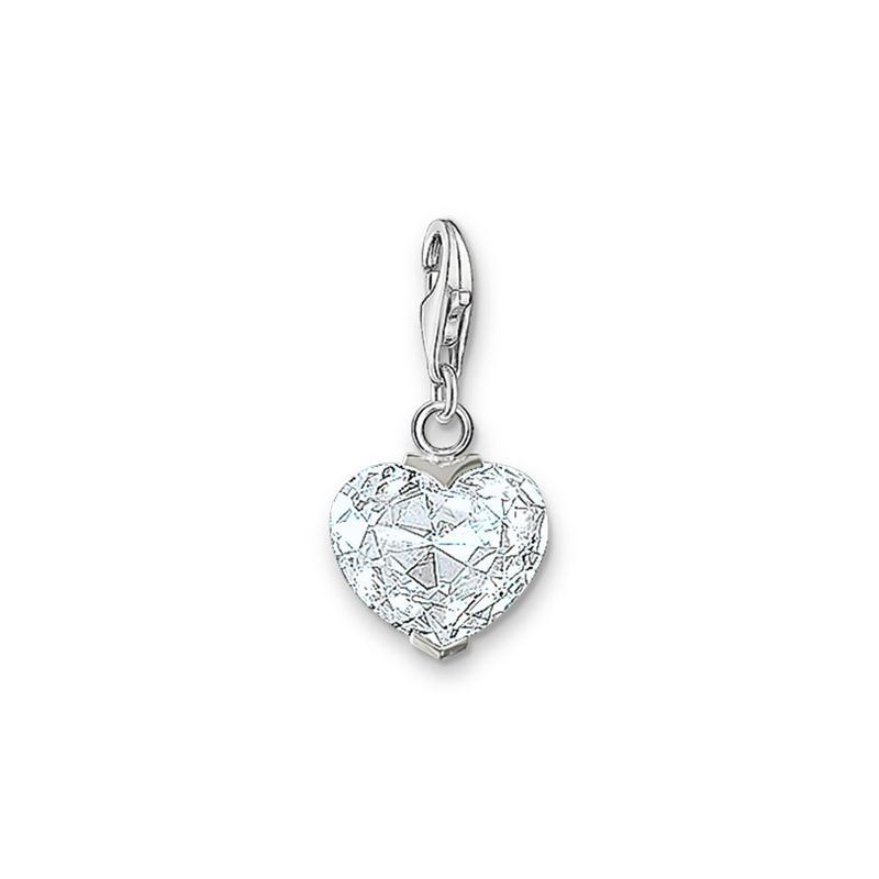 CHARM PENDANT WHITE HEART