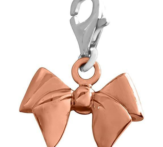 Thomas Sabo Charm Club Ladies Charm 925 Silver Rosegold Ribbon