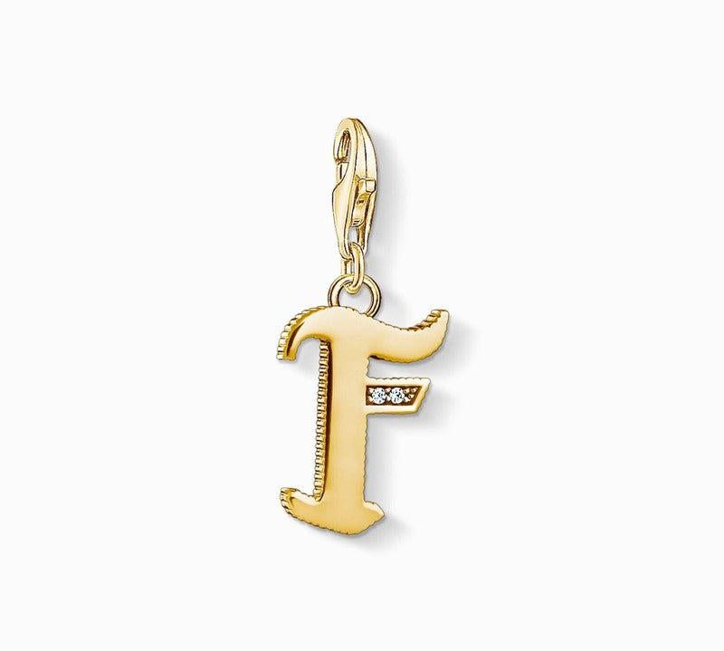 Thomas Sabo Charm Pendant - Letter F - Gold