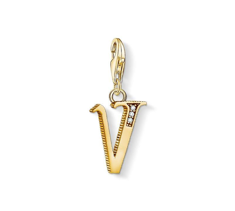 Thomas Sabo Charm pendant letter V gold
