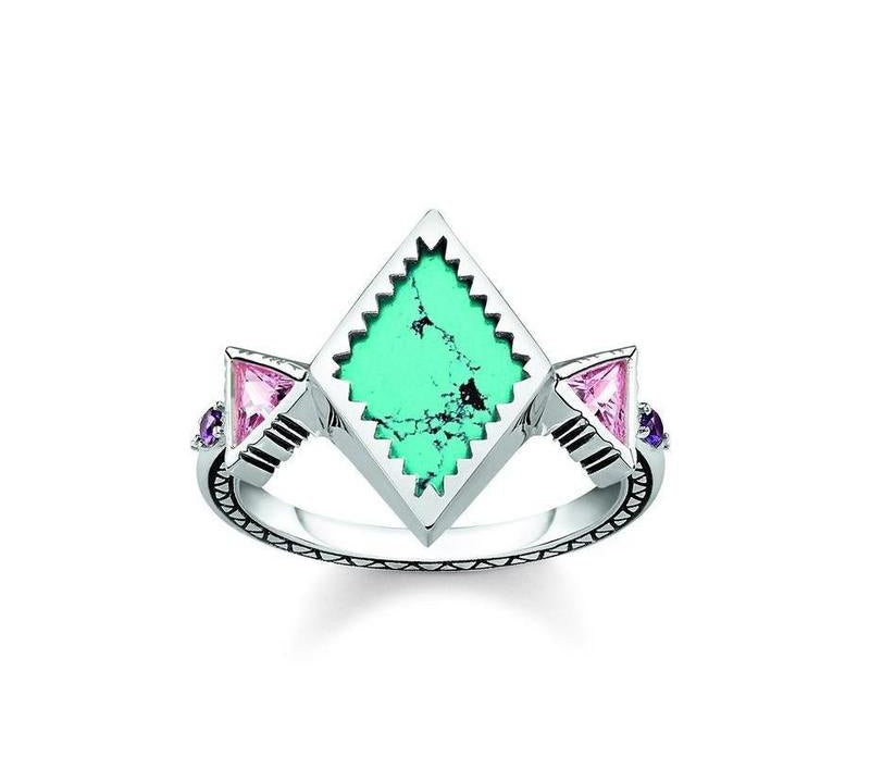 Thomas Sabo Colourful Diamond Shaped Ring