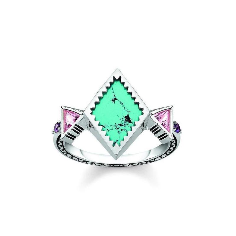 Thomas Sabo Colourful Diamond Shaped Ring