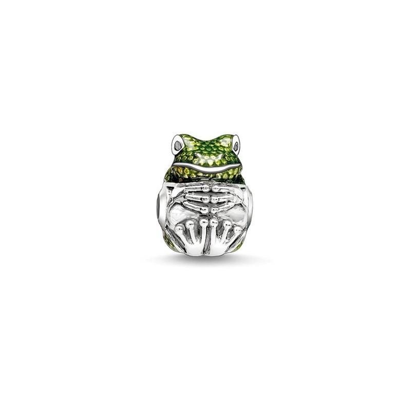 Cubic Zirconia Frog Karma Bead