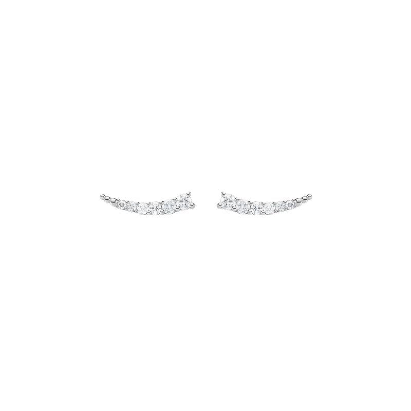 Thomas Sabo Earrings - Ear Climber - White Stones - Silver