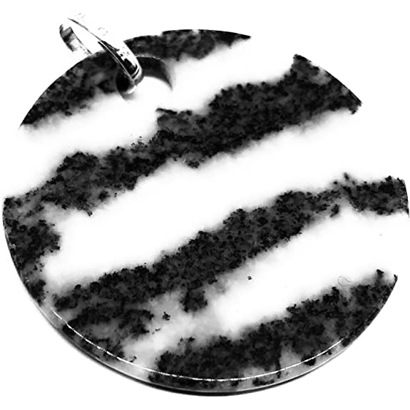 Glam & Soul Dance Special Addition Bar Pendant Jasper Zebra Disc