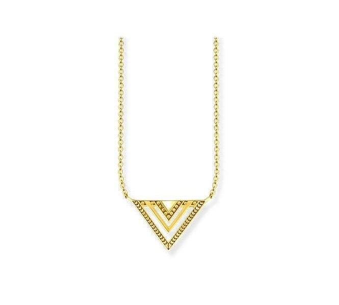 Thomas Sabo Gold Plated Africa Triangle Necklace