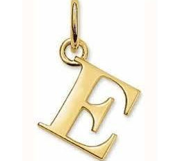 Thomas Sabo Gold Plated Letter E Pendant Charm