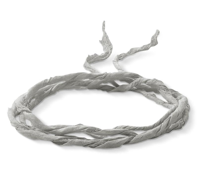 Thomas Sabo Grey Silk Ribbon Charm Necklace