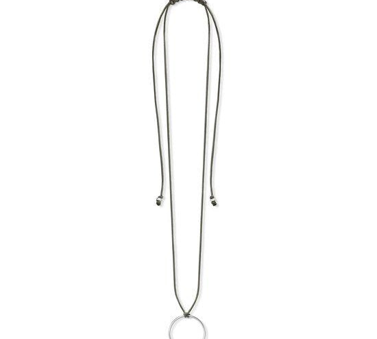 Thomas Sabo Little Secrets Silver Circle Grey Charm Necklace